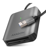 AXAGON CRE-S3, USB-A 3.2 Gen 1 - SUPERSPEED čtečka karet, 3-slot & lun SD/microSD/CF, podpora UHS-II