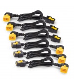 Power Cord Kit (6 ea),Locking,C13toC14 (90Dg),0.6m