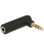 Delock audio adaptér stereo jack 3,5 mm 3 pin samec na samici pravoúhlou