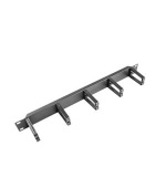 LANBERG 19" CABLE MANAGEMENT PANEL WITH 5 PLASTIC HOLDERS 1U - TYPE B BLACK