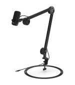 Endorfy Solum Voice Mikrofon, drátový, rameno, 2× pop-up filtr, RGB podsvícení, 3,5mm jack, USB-C, redukce na USB-A, černý
