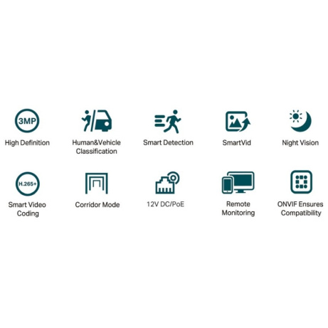 TP-Link VIGI C430I(2.8mm) Turret kamera, 3MP, 2.8mm