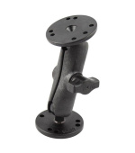 RAM sestava - střední plastové rameno se dvěmi kulatými základnami 2,5" a kulovým kloubem 1"