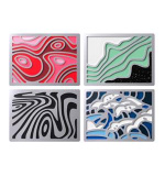 HP HyperX Balíček odznaků - magnetické odznaky Abstract