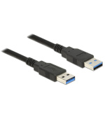 Delock Kabel USB 3.0 Typ-A samec > USB 3.0 Typ-A samec 1,5 m černý