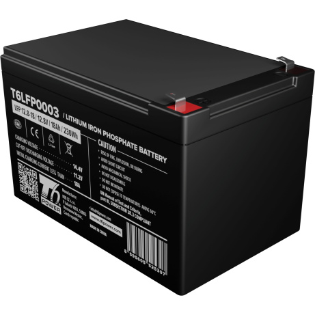 Baterie T6 Power LiFePO4, 12.8V, 18Ah, 230Wh, Bluetooth, F2