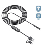 W-Star Endoskopická kamera UCAM7x10 sonda 7mm 10m měkký kabel 640x480 USB konektor 3v1 USBC