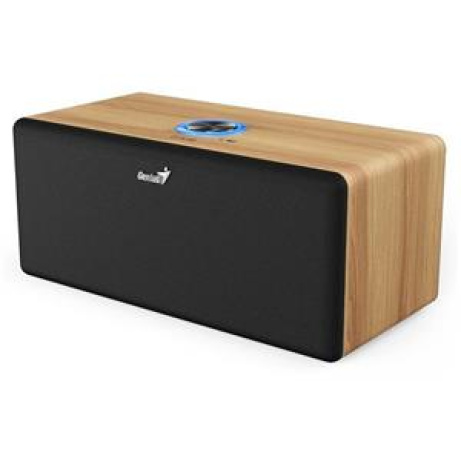 Genius SP-HF505BT, Reproduktor, 20W, Bluetooth 5.3, AUX vstup, sluchátkový výstup, ovládání hlasitosti, světlé dřevo