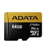 Adata/micro SDXC/64GB/275MBps/UHS-II U3 / Class 10/+ Adaptér