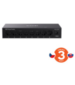 Tenda TEG2208D Websmart L2 cloud managed switch, 8x 10/100/1000 Mbps, Kov, Fanless - bez ventilátorů