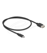 Delock USB 2.0 kabel USB Type-C samec na EASY USB Type-A samice 0,5 m, černý