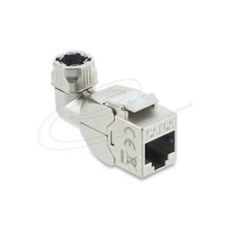 Delock Modul Keystone ze zásuvky RJ45 na LSA, Cat.6A, beznástrojový, 90°, pravoúhlý, stíněný