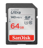 SanDisk Ultra/SDXC/64GB/140MBps/UHS-I U1 / Class 10/Černá