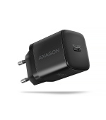 AXAGON ACU-PD20, nabíječka do sítě 20W, 1x port USB-C, PD3.0/PPS/QC4+/AFC/Apple, černá