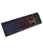 C-TECH Polomechanická herní klávesnice Iris (GKB-08), casual gaming, CZ/SK, duhové podsvícení, USB