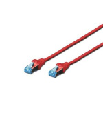 Digitus CAT 5e SF-UTP patch cable, PVC, AWG 26/7, length 0.5 m, color red