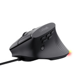 Trust GXT145 REXXA/Ergonomická/Optická/Pro praváky/12 800 DPI/Drátové USB-A/Černá