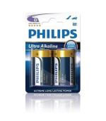 Philips baterie D ExtremeLife+, alkalická - 2ks