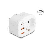 Delock Napájecí zásuvka s dětským zámkem a nabíječkou USB PD 20 W