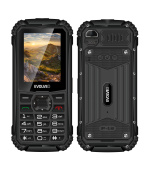 EVOLVEO StrongPhone Q1, vodotěsný odolný Dual SIM telefon, černý