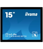 15" iiyama TF1534MC-B7X: TN, XGA, capacitive, 10P, 370cd/m2, VGA, DP, HDMI, IP65, černý
