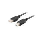 LANBERG USB-A (M) na USB-B (M) 2.0 kabel 1m, černý