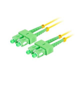 LANBERG optický patch cord SM SC/APC-SC/APC duplex 1m LSZH G657A1 průměr 3mm, barva žlutá