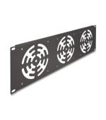 Delock 19” kryt racku na 3 ventilátory, 120 x 120 mm, 3U, tmavě šedá