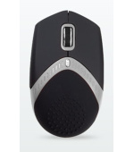 AMEI AM-M101S/Ergonomická/Optická/1 600 DPI/Drátová USB/Černá-stříbrná