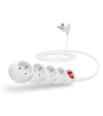 CONNECT IT prodlužovací kabel 230 V, 4 zásuvky, 3 m, s vypínačem (bílý)