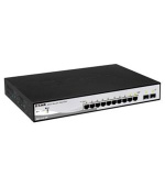 D-Link DGS-1210-10P L2/L3 Smart+ PoE switch, 8x GbE PoE+, 2x SFP, PoE 65W, fanless