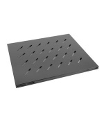 LANBERG 19" Pevná police 1U/465x515mm maximální zatížení do 120kg černá (RAL9004)
