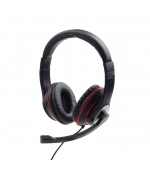 Gembird Stereo Headset MHS-03-BKWT černá/červená