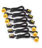 APC Power Cord Kit (6 ea), Locking, C19 to C20 (90 Degree), 1.2m