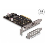 Delock Karta PCI Express x8 na 2 x interní M.2 Key M NVMe - rozvětvení - Low Profile
