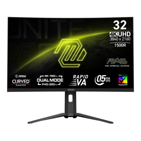 MSI MAG/321CUPDF/31,5"/VA/4K UHD/160Hz/0,5ms/Černá/3R