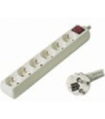 Prodlužovací přívod 230V, 5m, 6 zásuvek + vypínač