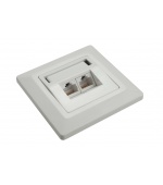 Zásuvka Solarix CAT5E UTP 2 x RJ45 pod omítku bílá