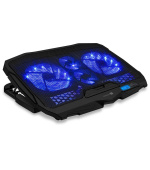 CONNECT IT FrostWind chladicí podložka pod notebook s modrým podsvícením, ČERNÁ