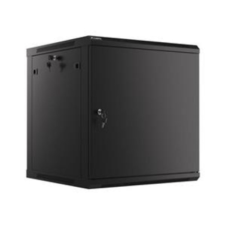 LANBERG RACK CABINET 19” WALL-MOUNT 12U/600X600 FOR SELF-ASSEMBLY WITH METAL DOOR BLACK   (FLAT PACK)