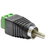 Delock Adaptér RCA samec > svorkovnice 2 piny