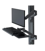 ERGOTRON LX Pro Wall Mount System, nástěnný systém ramen, monitor, klávesnice,myš, šedá