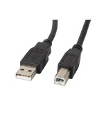 LANBERG USB - A (M) na USB - B (M) 2.0, kabel 0,5m, černý
