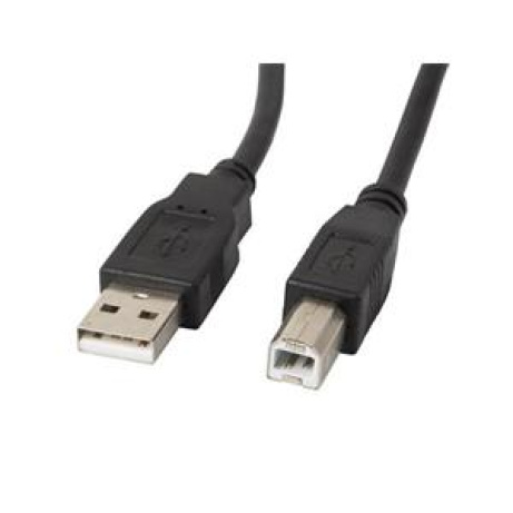 LANBERG USB - A (M) na USB - B (M) 2.0, kabel 0,5m, černý