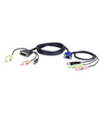 ATEN 1.8M USB VGA to DVI-I KVM Cable with Audio