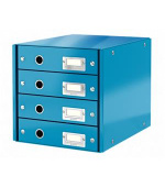 LEITZ Zásuvkový box  Click&Store, 4 zásuvky, modrá