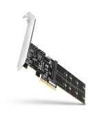 AXAGON PCES-SA4M2, PCIe řadič - 2x interní SATA 6G port + 2x SATA M.2 slot, ASM1164, SP & LP