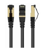 GEMBIRD PP8-LSZHCU-BK-15M – S/FTP Cat. 8 LSZH propojovací kabel, černý, 15 m
