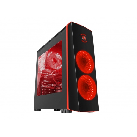 Genesis Titan 700 Red počítačová skříň (USB 3.0), 3 ventilátory s červeným podsvícením
