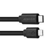 Avacom datový a nabíjecí kabel USB Type-C - Micro USB, 100cm, černá